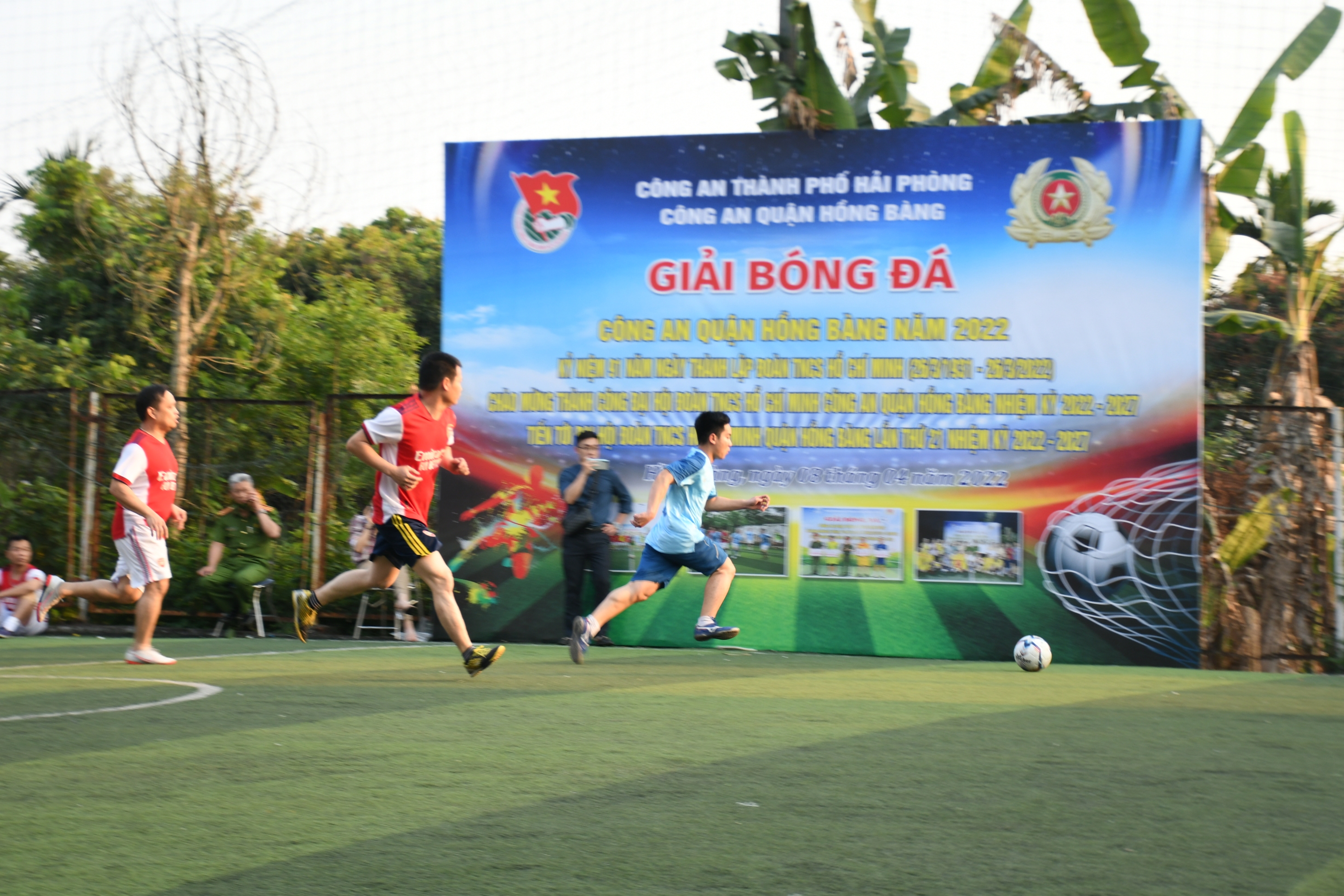 Khai mạc giải bóng đá Công an quận Hồng Bàng năm 2022